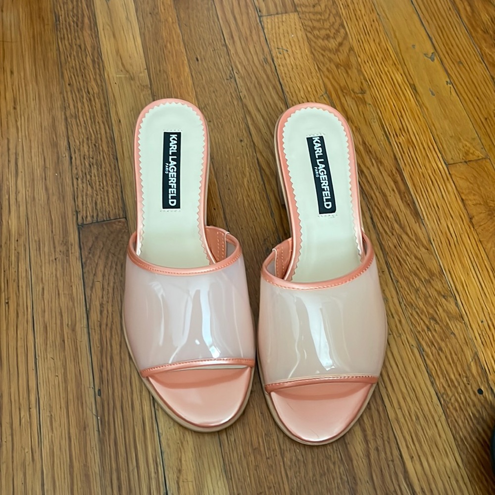 Karl Lagerfeld faina transparent shoe sandal size 8